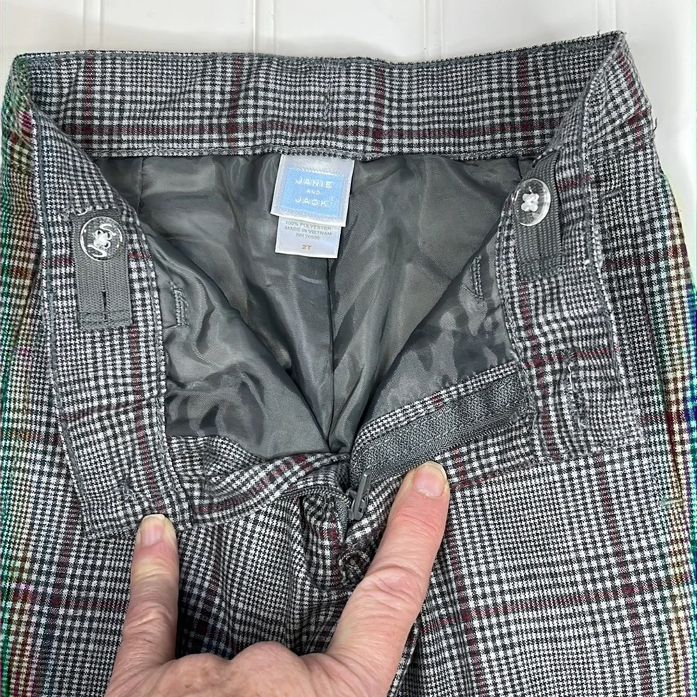 Janie and Jack Plaid Cuffed Dress Pants Size 2T - Picture 7 of 14